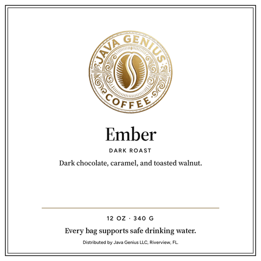 Ember coffee bag label